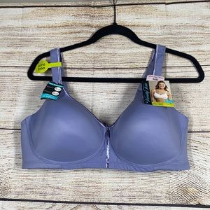 Vanity Fair Purple Body Caress Beauty Back Wirefree Full Coverage Bra 40D 72335
